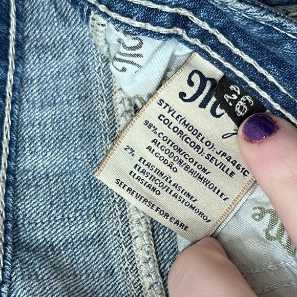Miss Me Fleur-de-Lise Embellished Pocket Skinny Jean Size 26 - Picture 4 of 13